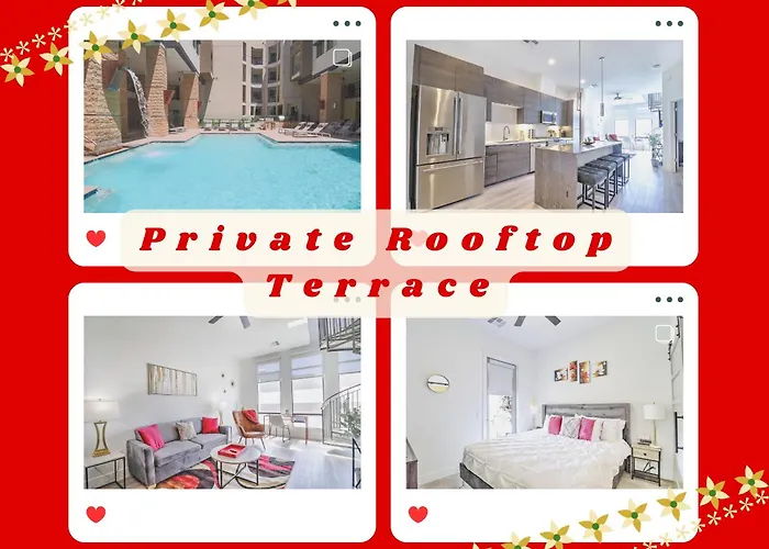 Private Rooftop Terrance-Walk Score 81-Shopping District-King Bed-Parking 4003