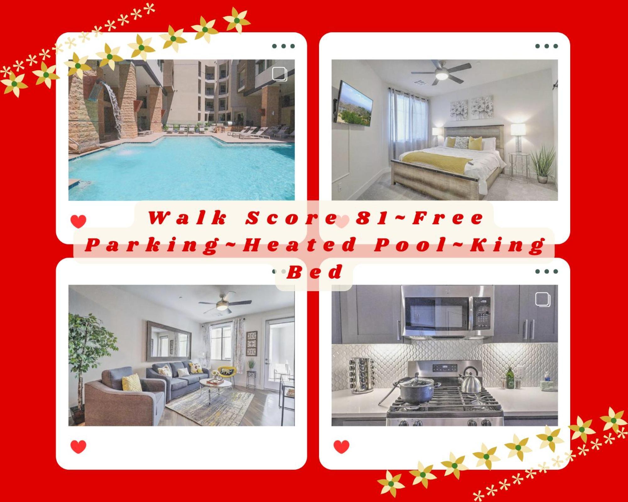 Walk Score 81-shopping District-king Bed-parking G3047 * Scottsdale