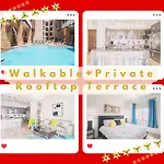 Private Rooftop Terrance-Walk Score 81-Shopping District-King Bed-Parking 4021