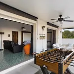 Theater Swimming And Large Backyard At Adobe Modern. Nearby High-End Experiences And Golf Course