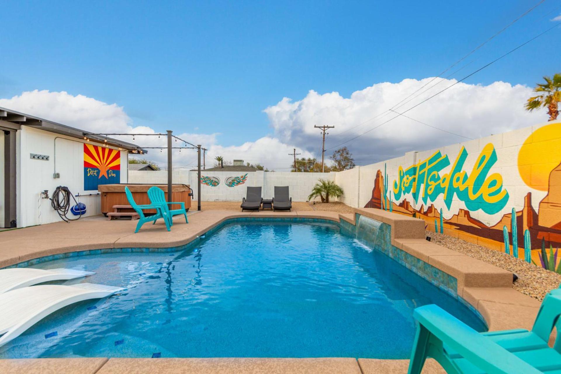 Modern Sw Family Retreat-pool-hot Tub-firepit