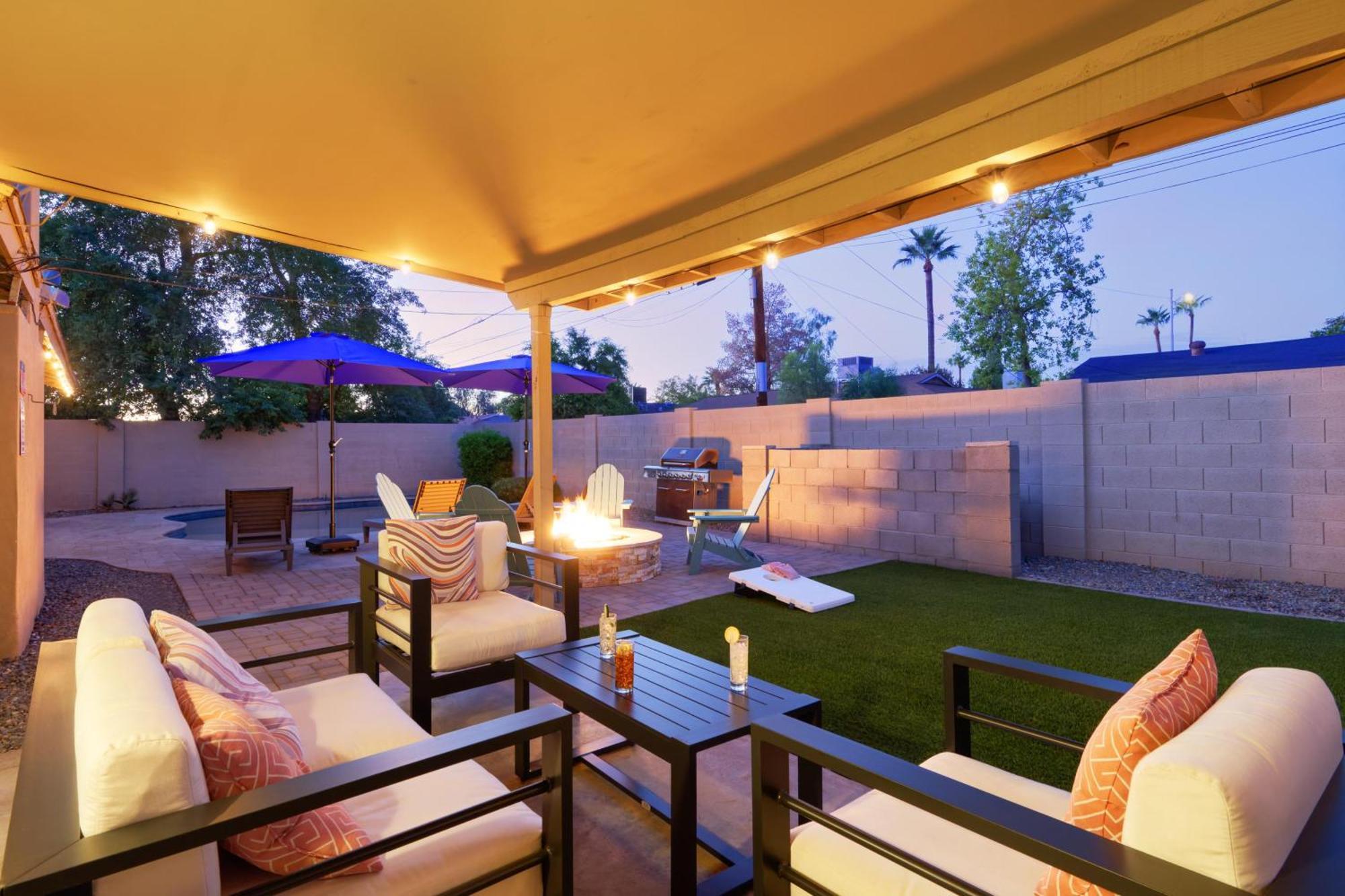 Old Town Saguaro - Private Pool, Fire Pit & Games * Scottsdale