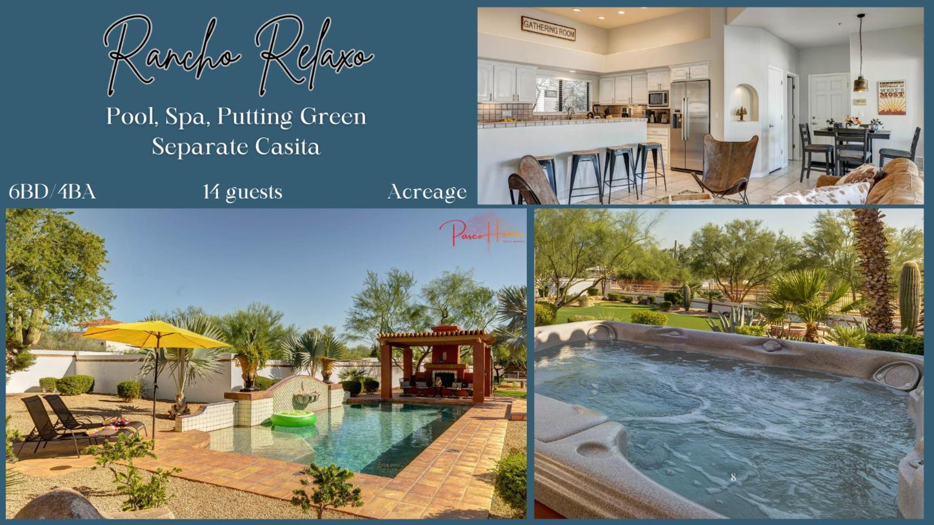Rancho Relaxo By Paseohomesaz With Pool, And Separate Casita * Scottsdale